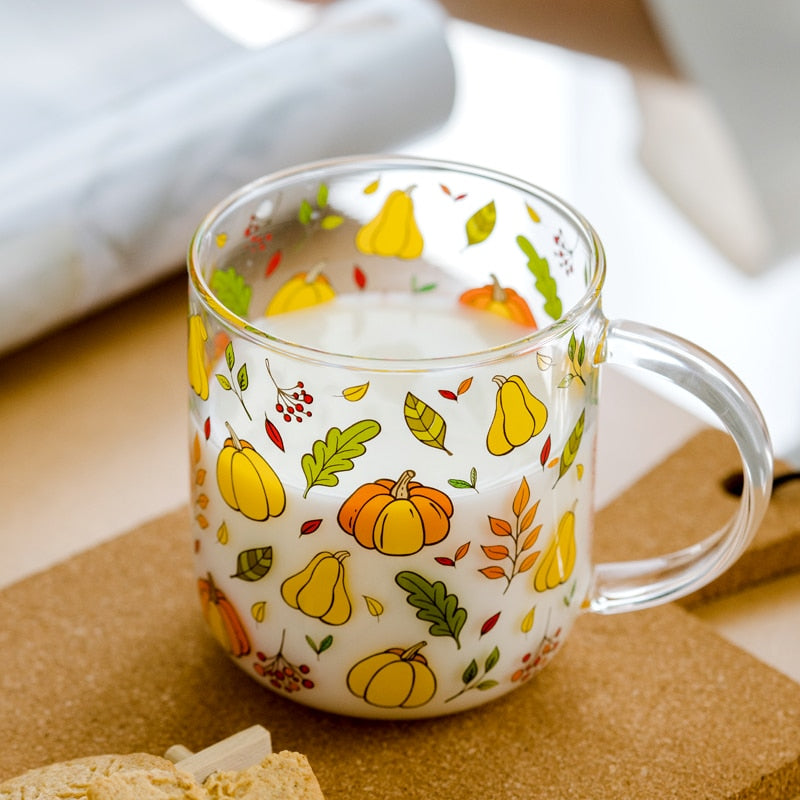 Fall Glass Cups 