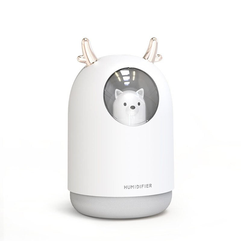 300ML Mini Bear Air Humidifier USB Aromatherapy Aroma Essential Oil Diffuser for Home Office Car Cool Mist Maker LED Night Light