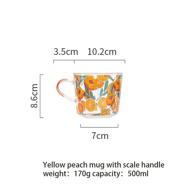 Creative Cartoon Flower Coffee Mug Home Office Glass Water  Cup Handgrip Milk Breakfast Drinkware Cup DROPSHIPPING